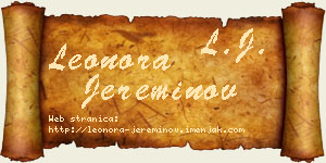 Leonora Jereminov vizit kartica